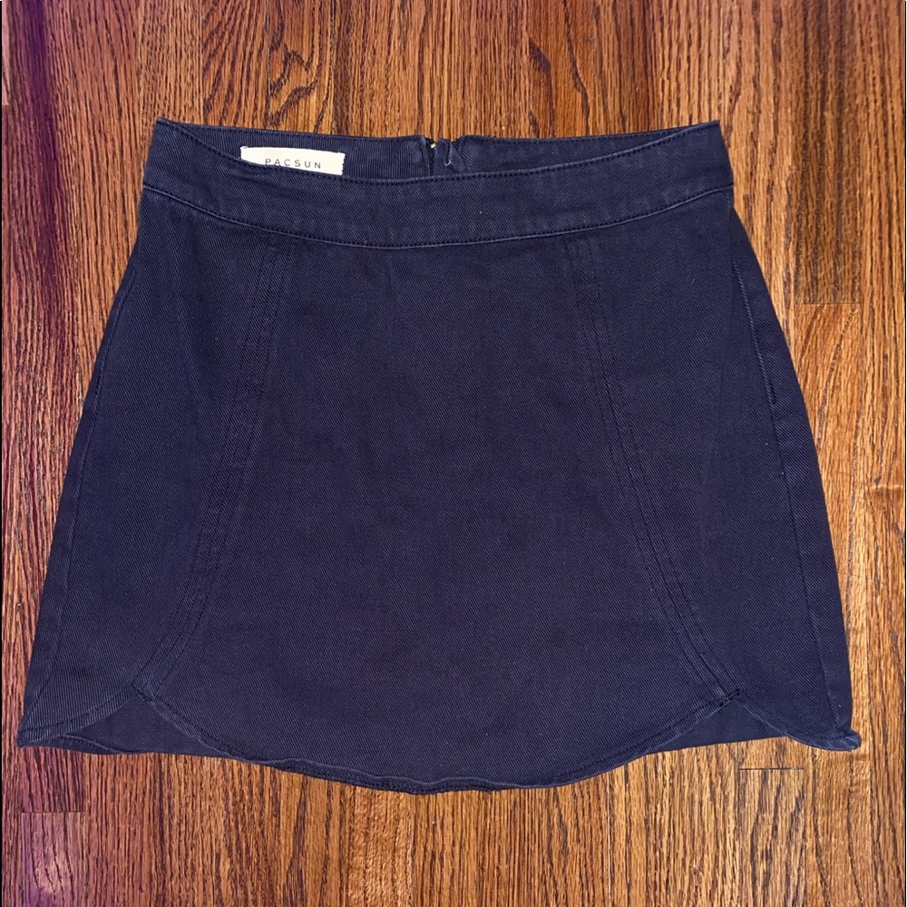 PACSUN Black Jean Skirt